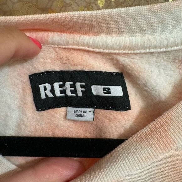 Reef Trunks Elephant Raglan Crew Sweater Tie Dye Peach Melba Small NWT - Picture 4 of 10